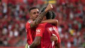 El Mallorca celebra el gol de Dani Rodríguez