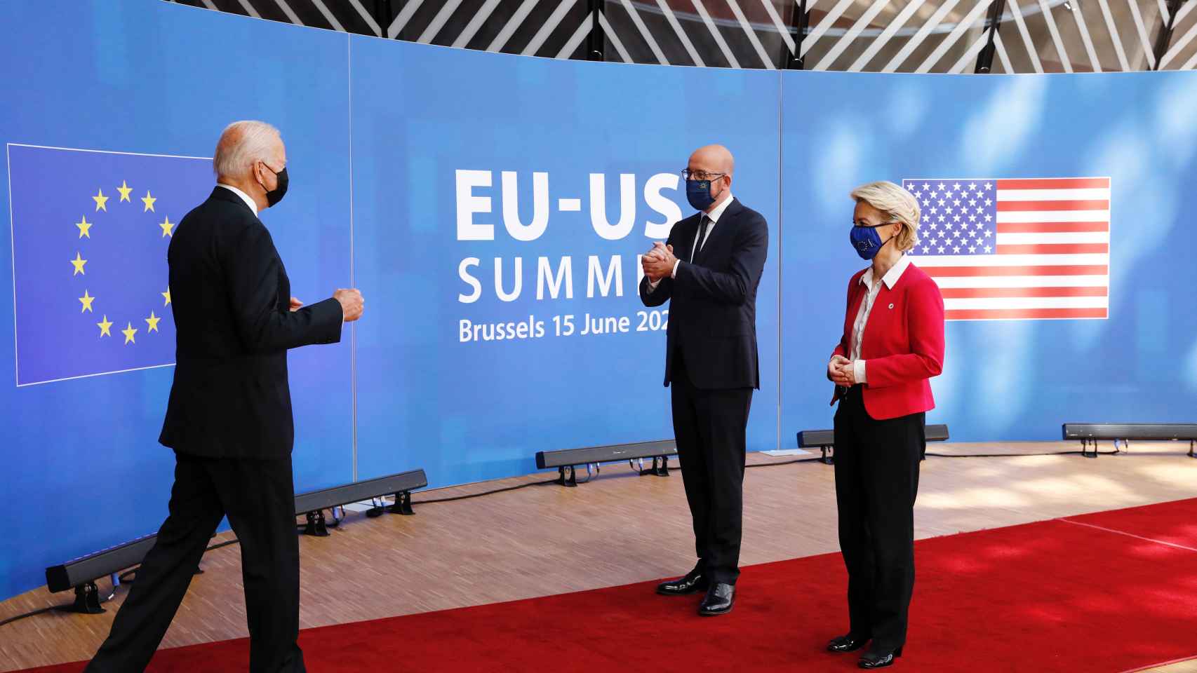 Ursula von der Leyen y Charles Michel acogieron con entusiasmo a Joe Biden durante su visita a Bruselas en junio