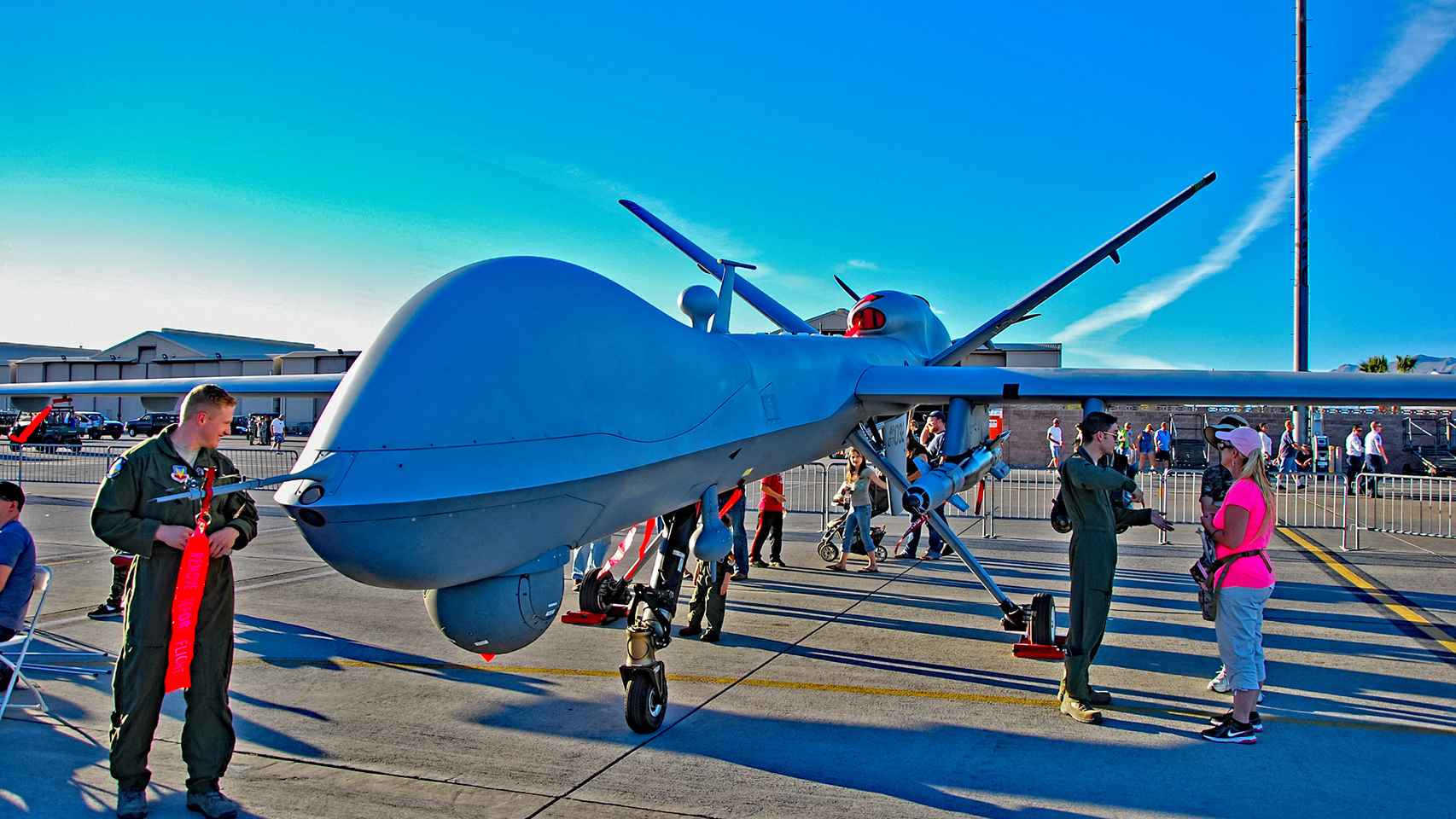 El MQ-9, en el show aéreo del Aviation Nation 2014 en Nevada, Estados Unidos.
