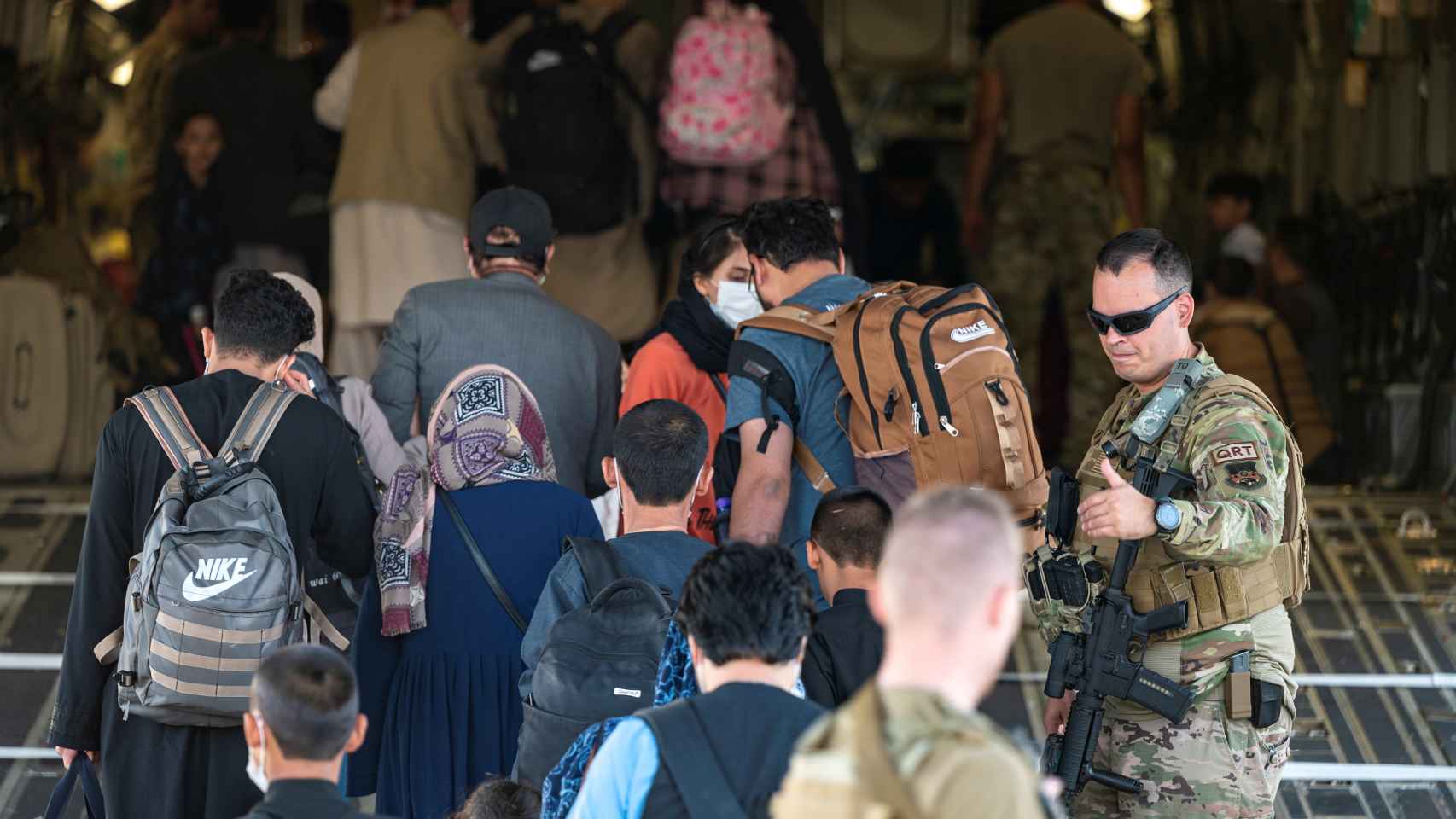 Evacuación estadounidense en Kabul.