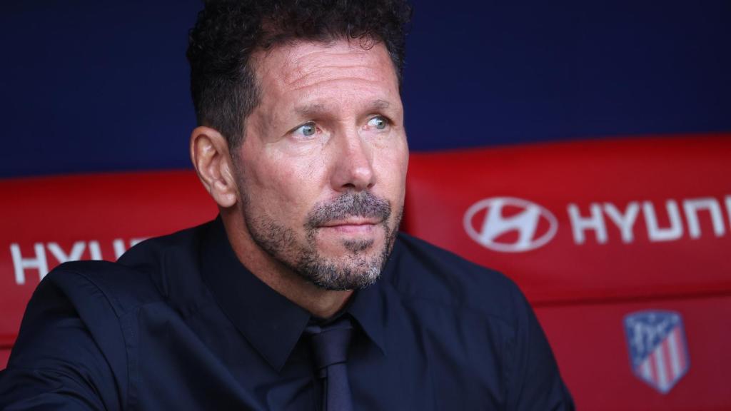 El 'Cholo' Simeone, en un partido del Atlético de Madrid de la temporada 2021/2022