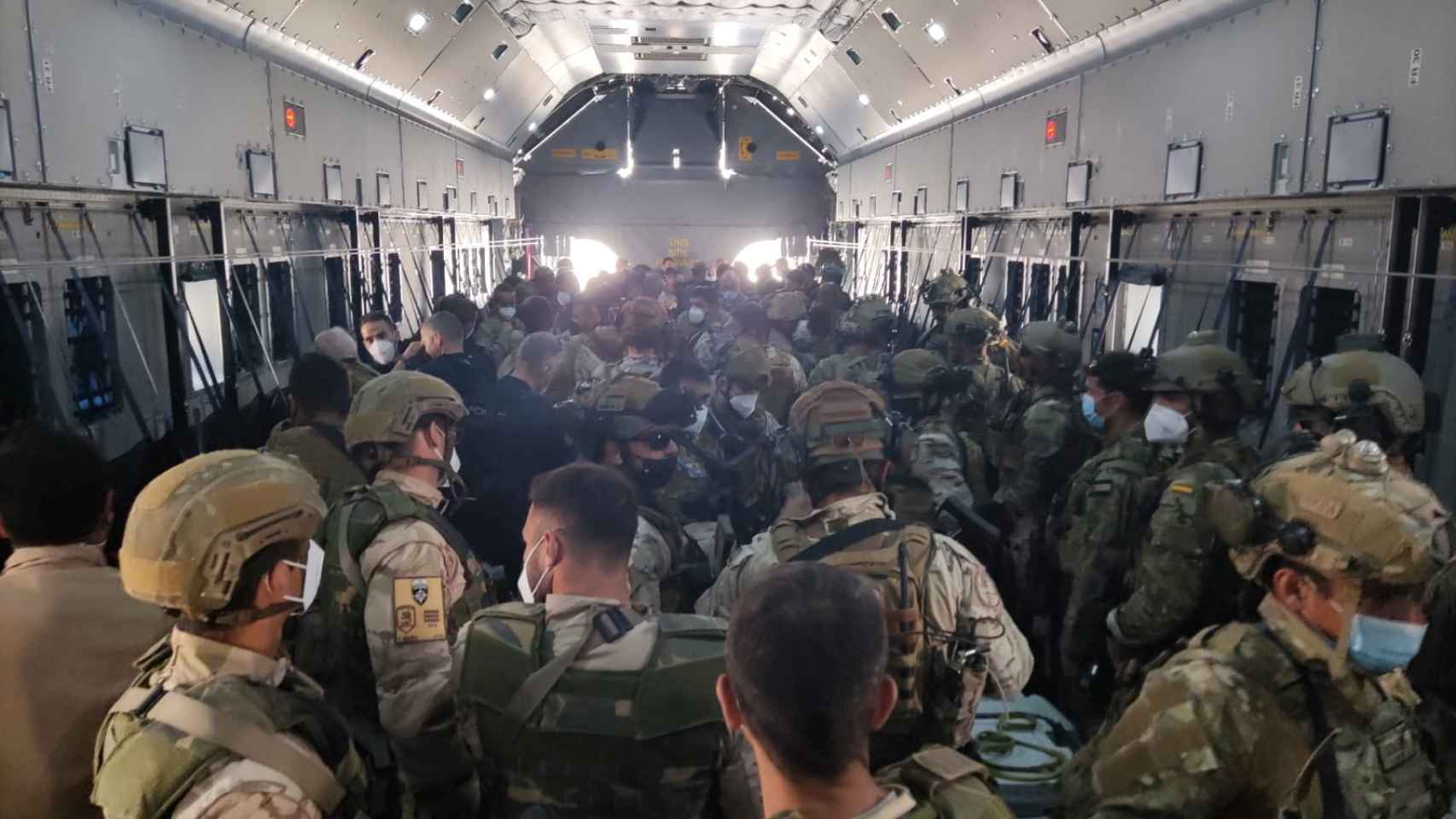 Soldados españoles que participaron en la operación de evacuación de Kabul.