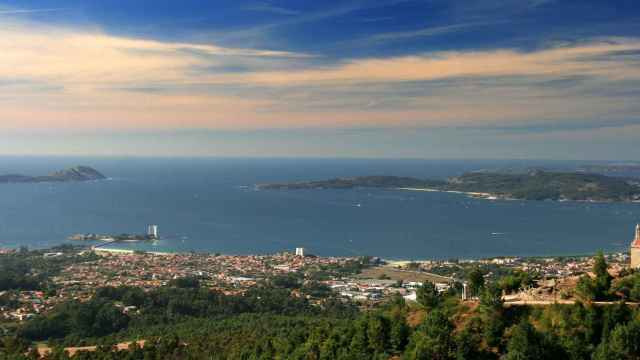 Vista aérea de la ciudad de Vigo.