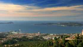 Vista aérea de la ciudad de Vigo.