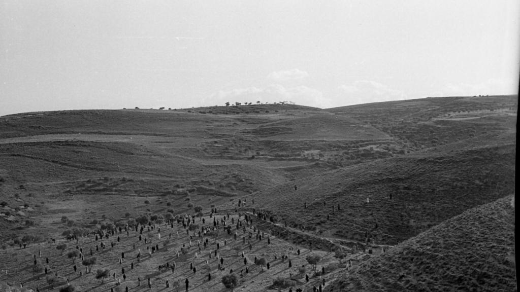 Rodaje de Rey de Reyes en Chinchón en 1961.