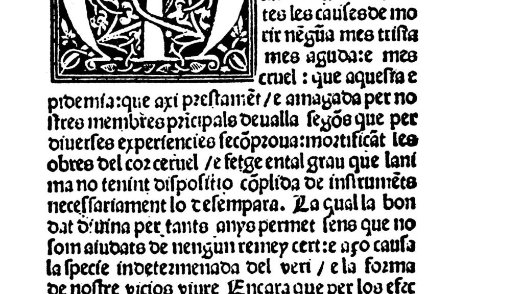 El manual de Lluís Alcanyís es uno de los incunables que se puede leer digitalmente en la Biblioteca Valenciana.