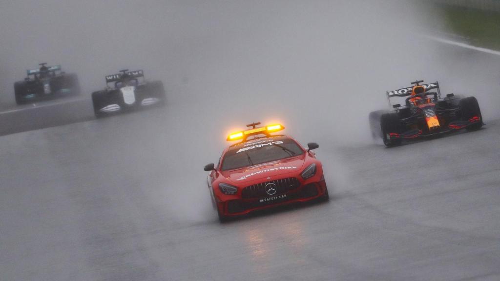 El Gran Premio de Bélgica de Fórmula 1 bajo la lluvia