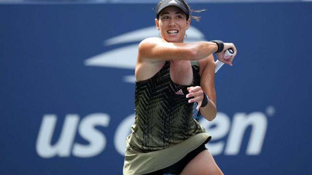 Muguruza, durante su estreno en el US Open.