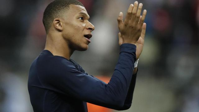 Kylian Mbappé, en un partido del PSG