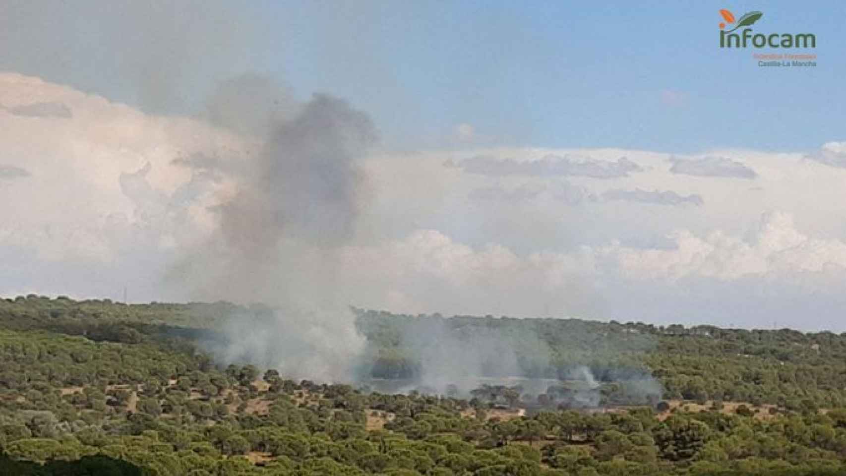 Una imagen del incendio publicada por Infocam