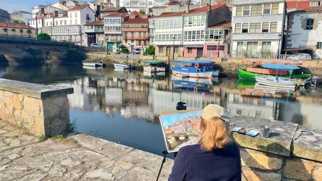 Roisín Curé ilustrando su paso por Betanzos