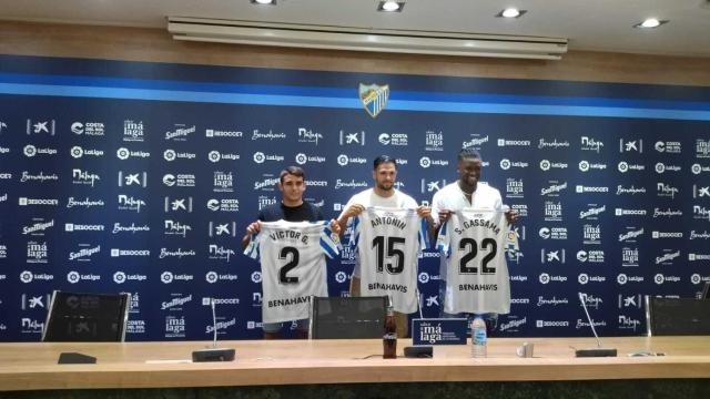 Presentación de los tres últimos fichajes del Málaga CF.