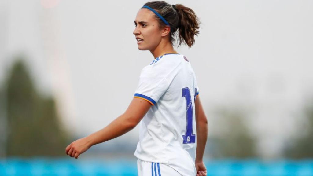 Nahikari García, en un partido del Real Madrid Femenino de la temporada 2021/2022
