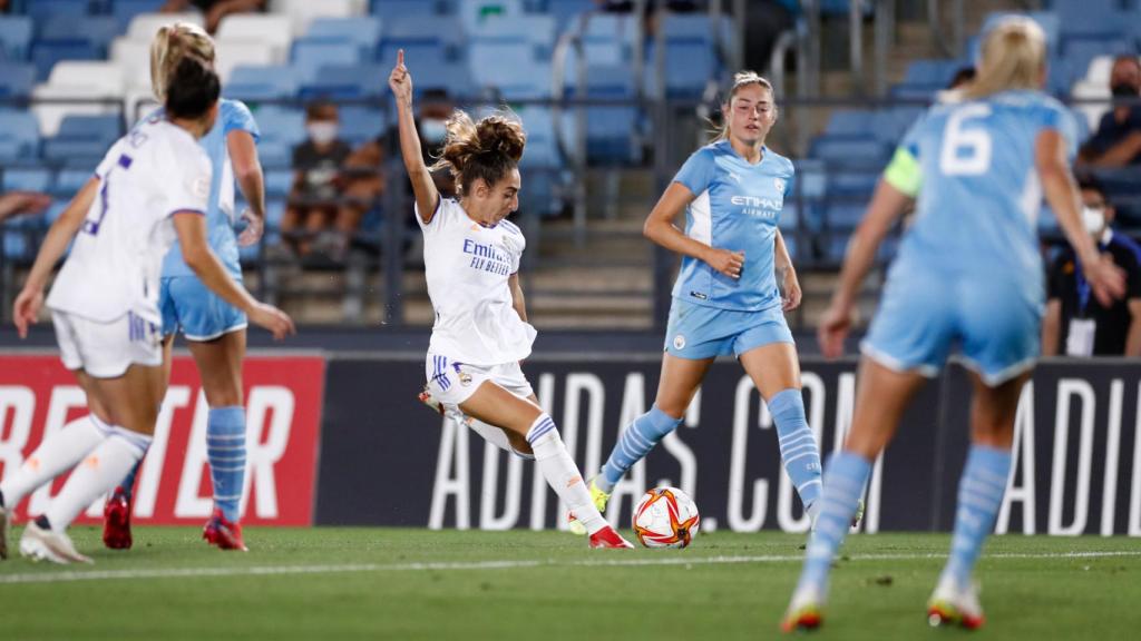 Olga Carmona, en el Real Madrid Femenino - Manchester City de la Women's Champions League