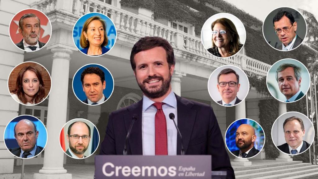 Pablo Casado y su Consejo de Ministros en la sombra.