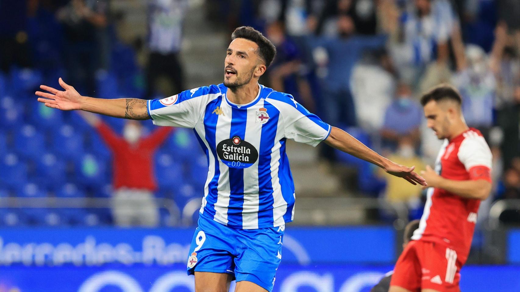 Alberto Quiles cuando jugaba con el Deportivo.