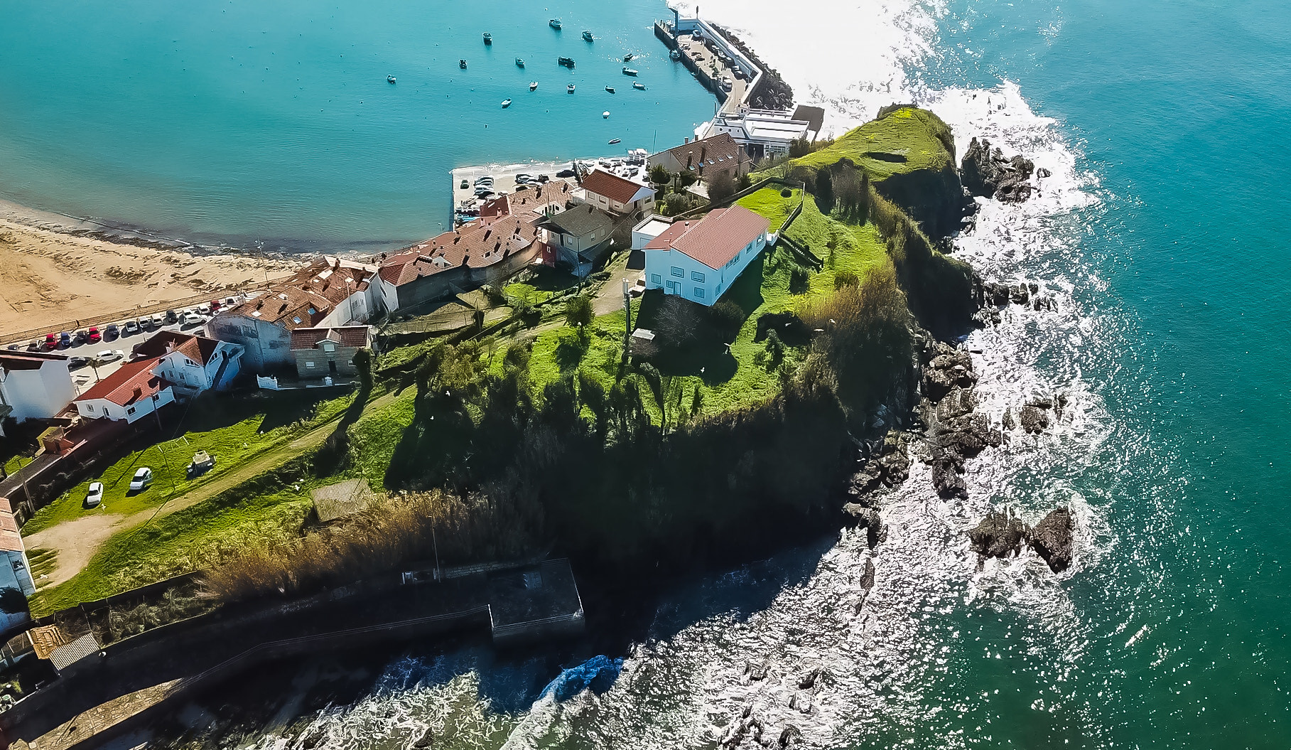 Península del castro de Panxón, donde se realizó el hallazgo. Foto: cedida