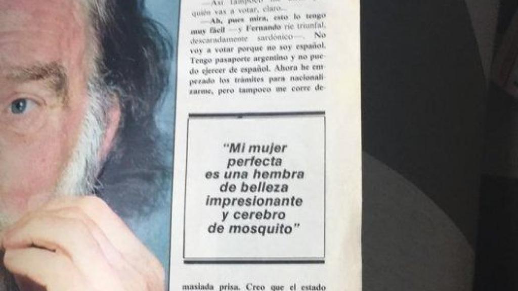 Imagen de la publicación de Interviú.