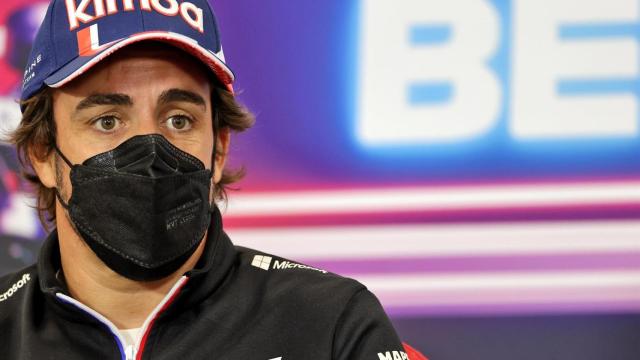 Fernando Alonso, en rueda de prensa