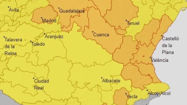 La alerta por fuertes tormentas sigue activa en Castilla-La Mancha: consulta el mapa de riesgos