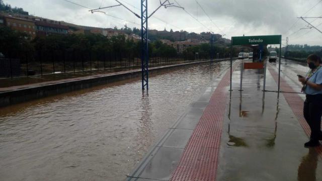 Imagen de las vías en la estación de Toledo. Foto: ADIF