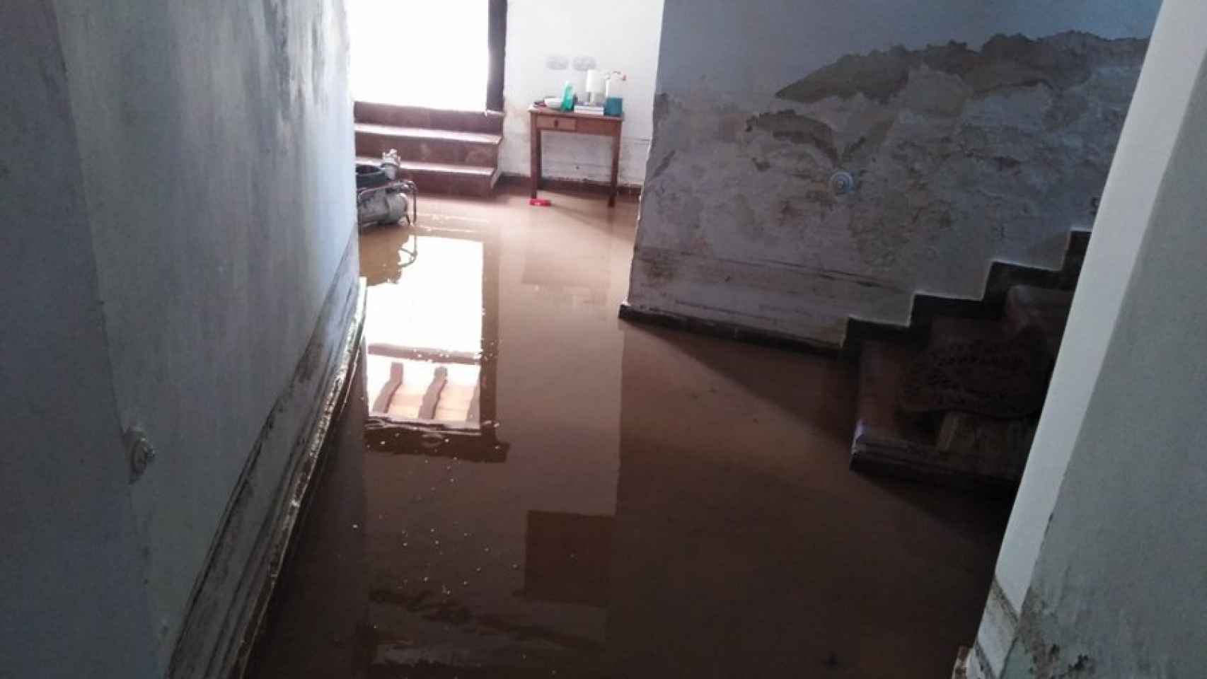 Inundaciones en la localidad conquense de Barajas de Melo. Foto: Twitter Bomberos Provincia de Cuenca
