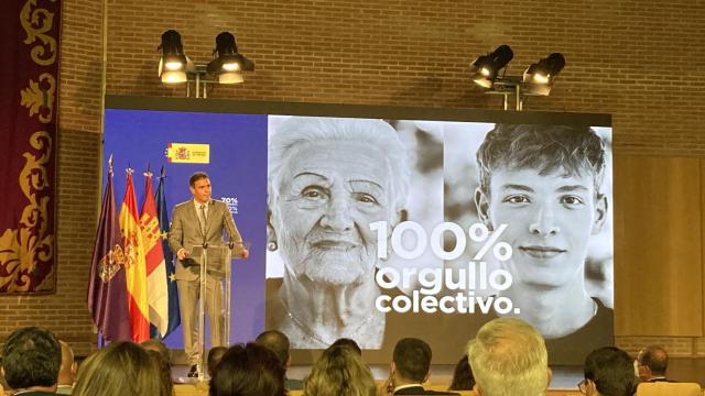 Pedro Sánchez, presidente del Gobierno, en el acto en Guadalajara.