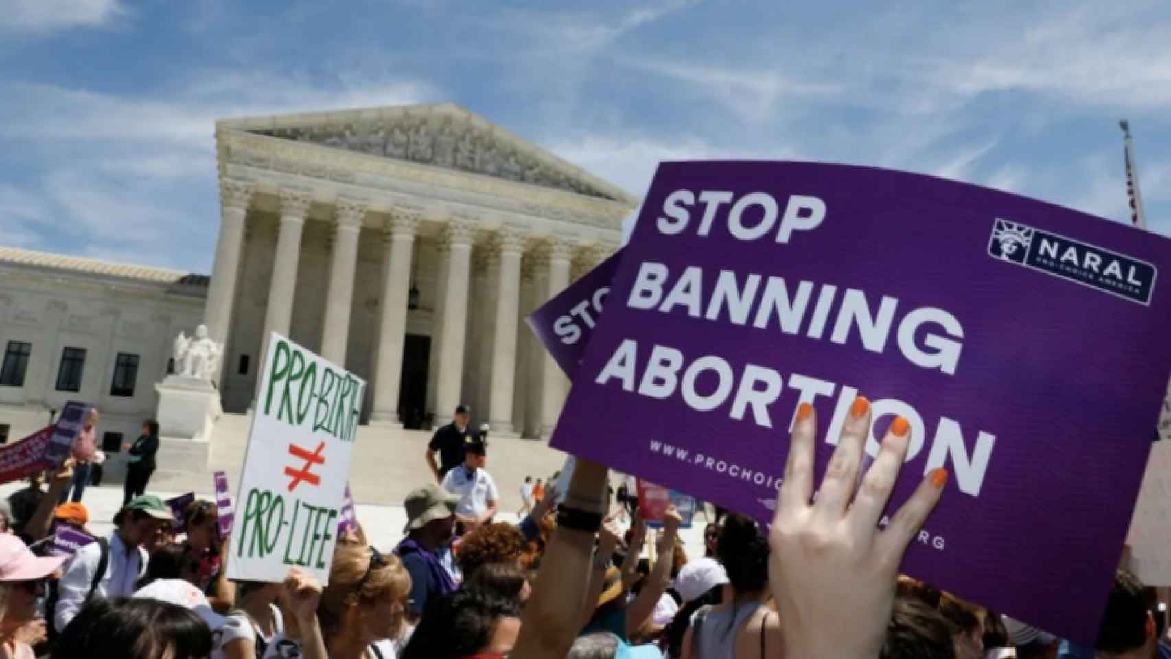 Imagen de archivo de las protestas contra las restricciones al aborto en EEUU.