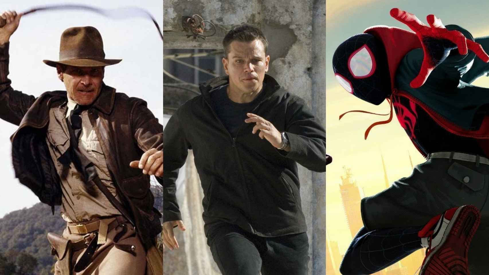 La sagas 'Indiana Jones' y 'Bourne' están en la lista de mejores películas de aventuras junto a 'Spider-Man: un nuevo universo'