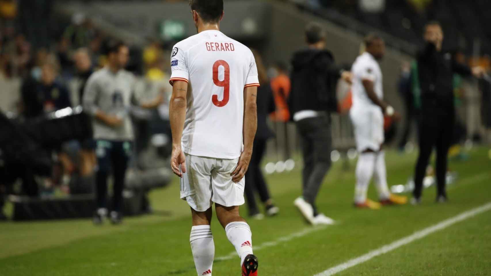 Gerard Moreno, durante un partido de España