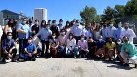 Paco Núñez con los jóvenes de NNGG en Socuéllamos el pasado sábado