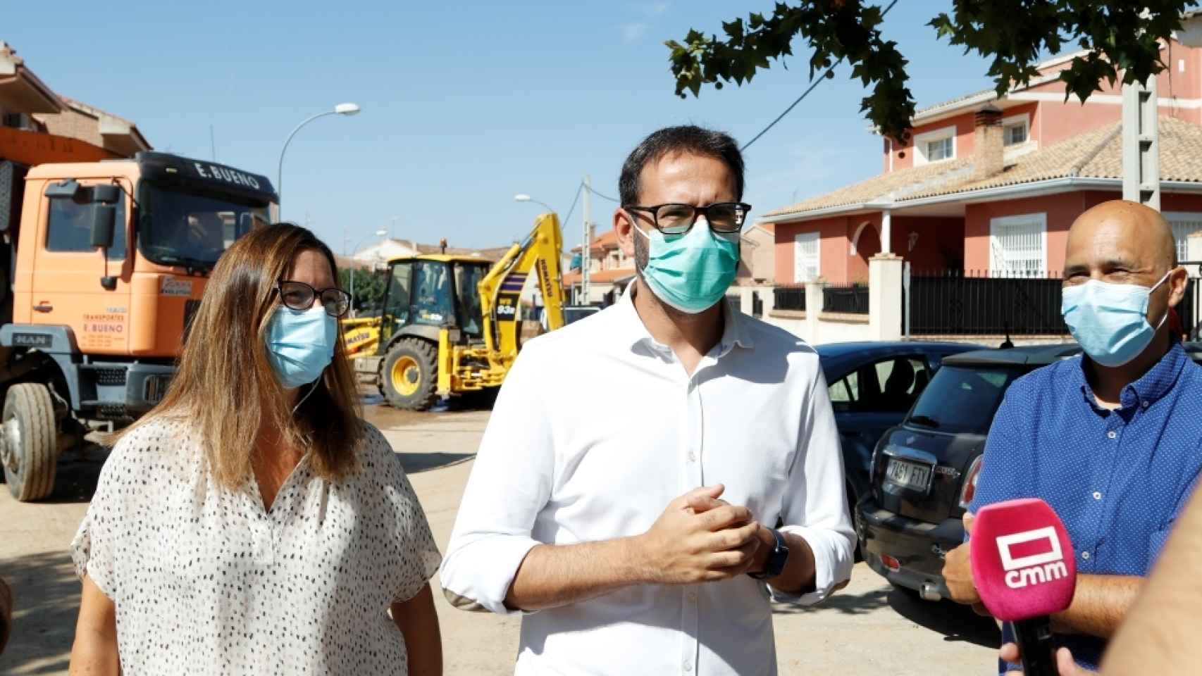 Sergio Gutiérrez y Esther Padilla han visitado este sábado los pueblos afectados por las inundaciones en Toledo