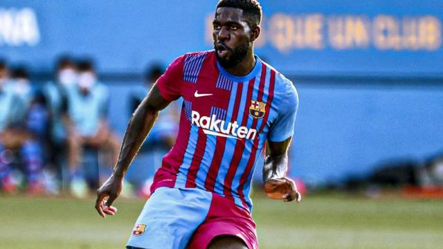 Samuel Umtiti durante un partido del FC Barcelona