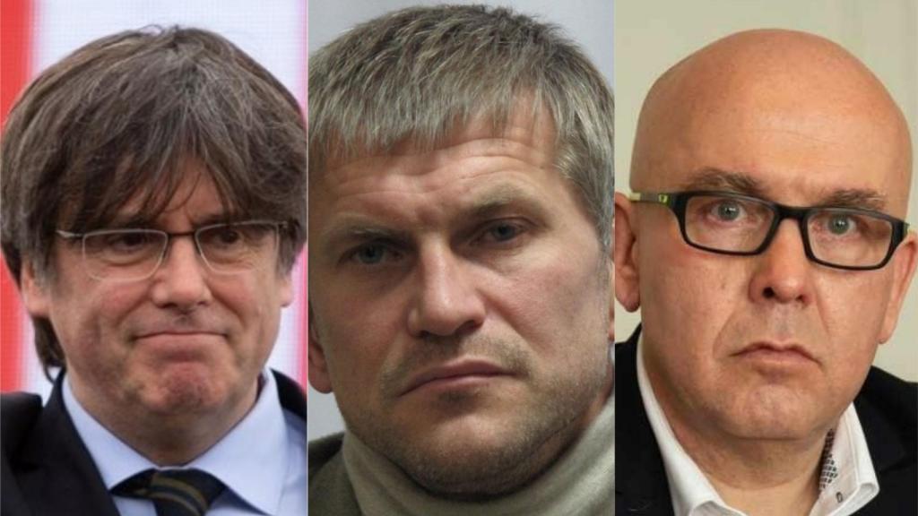 Carles Puigdemont, Vasily Khristoforov y Gonzalo Boye.