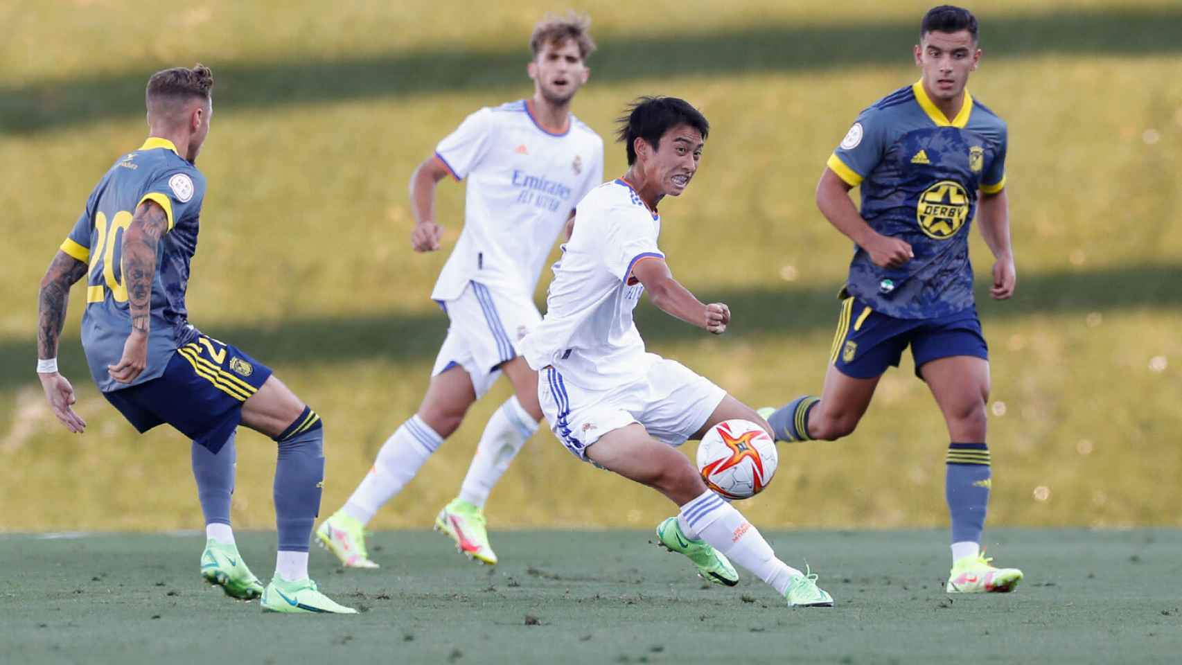Takuhiro Nakai 'Pipi', en un partido con el Real Madrid Castilla