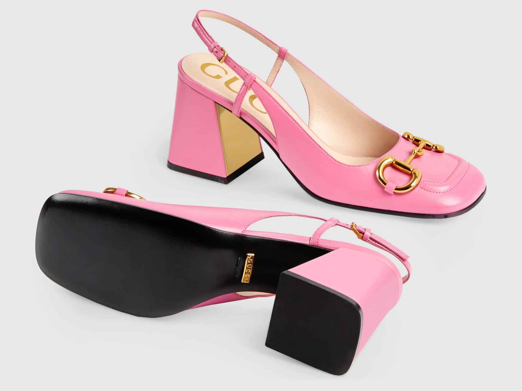La versión rosa de los zapatos de Gucci.