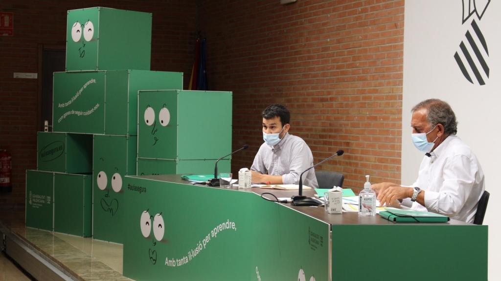 Vicent Marzà y Miquel Soler, en la presentación del nuevo curso escolar.