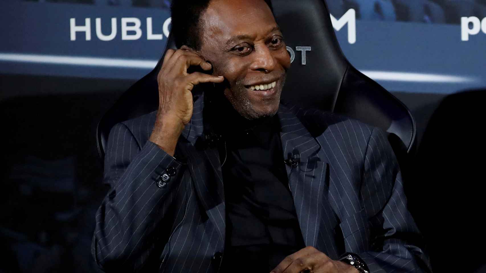 Pelé, durante un acto en París