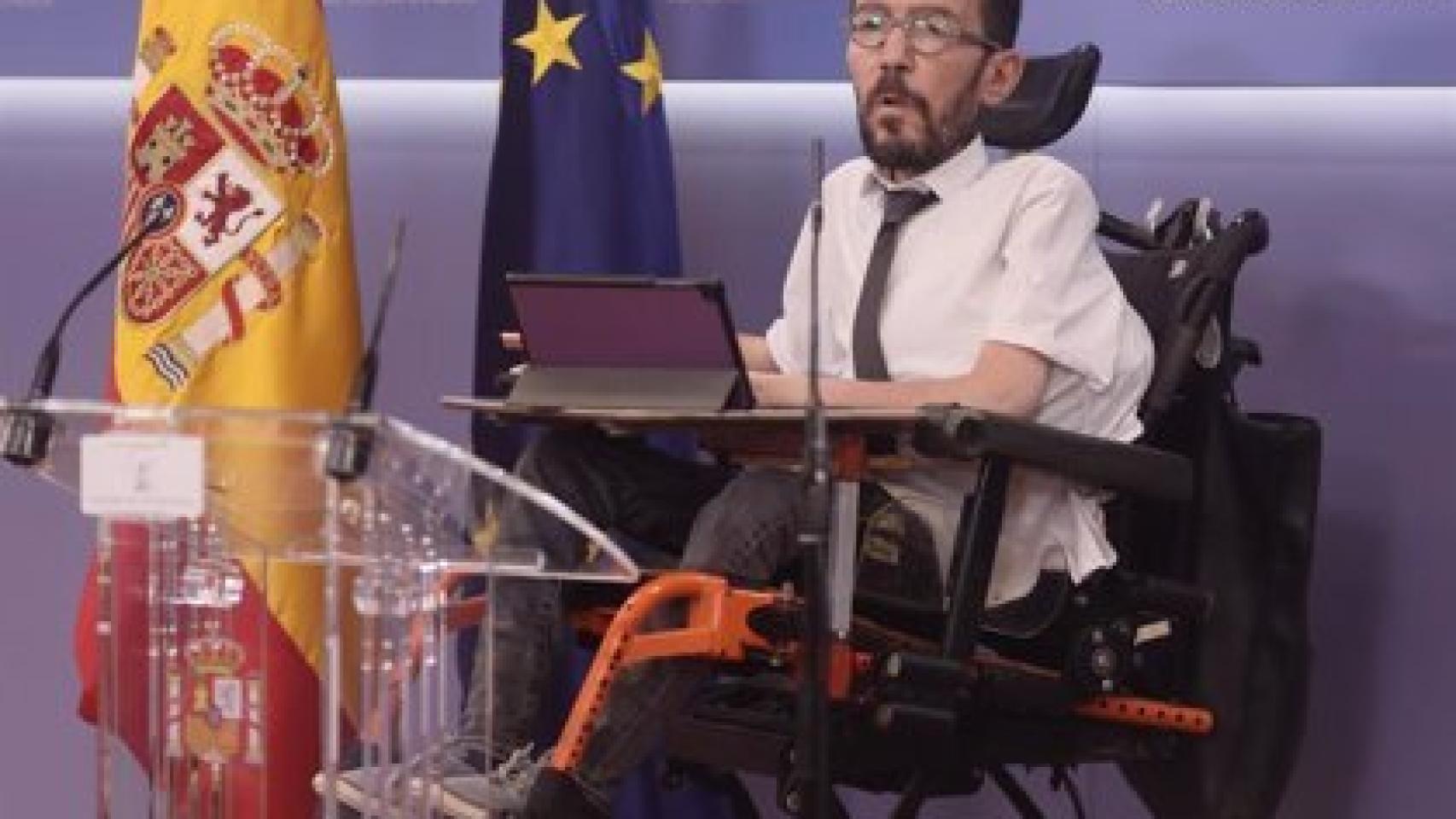 El portavoz de Unidas Podemos en el Congreso, Pablo Echenique. EP