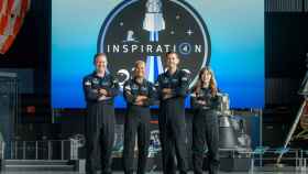 Los protagonistas de 'Cuenta atrás: La misión espacial Inspiration4'.