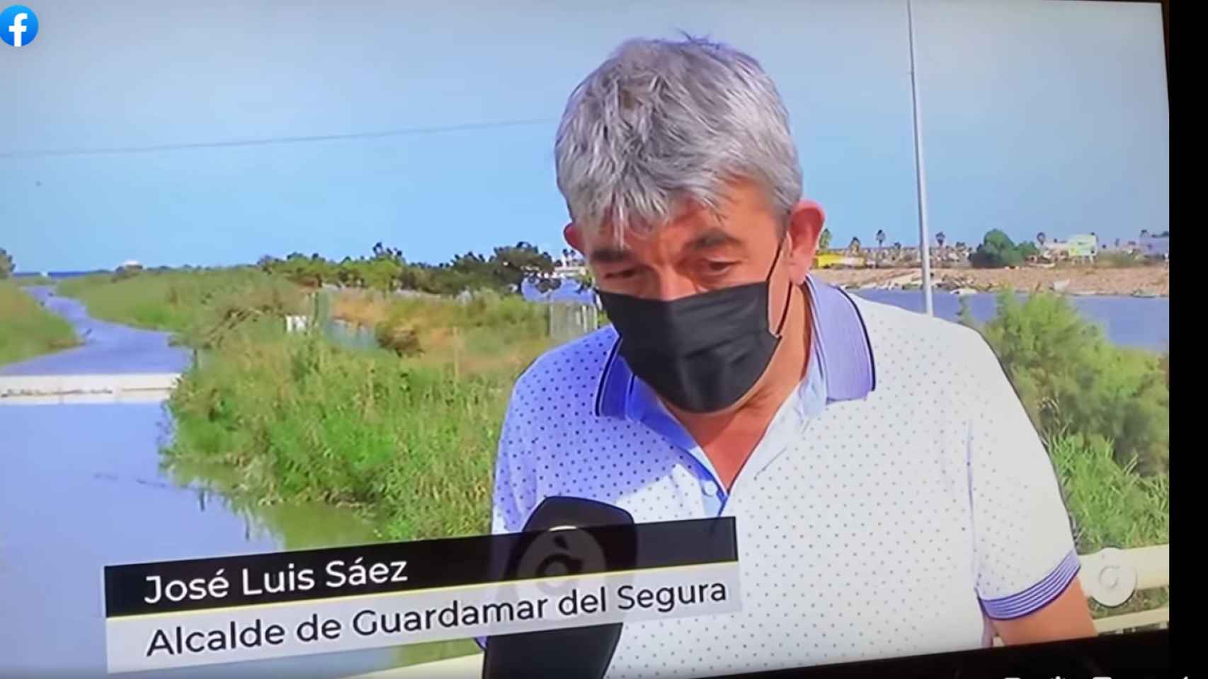 Intervención del alcalde José Luis Sáez en A Punt, que ha subido a su Facebook.