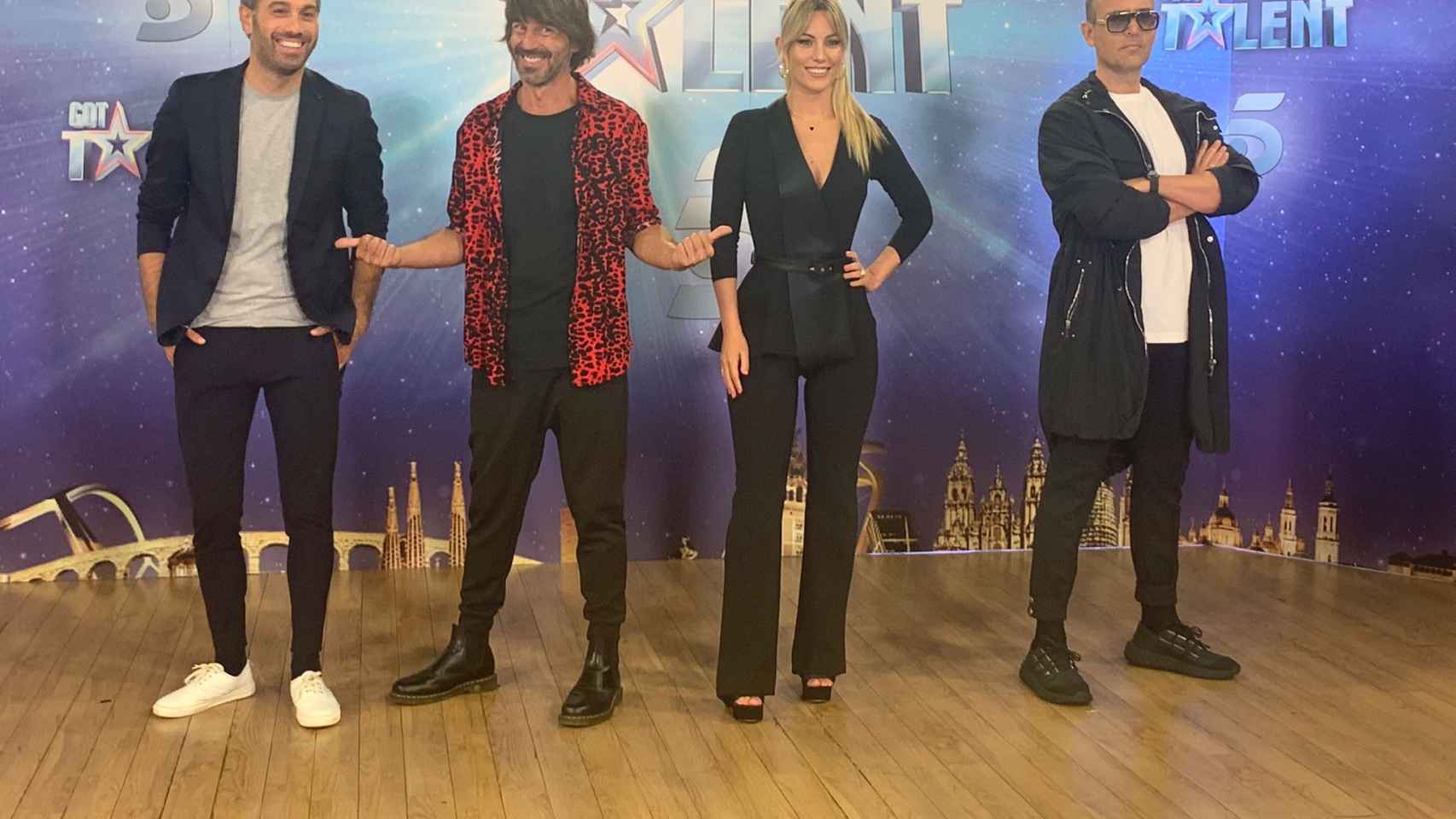 Dani Martínez, Santi Millán, Edurne y Risto Mejide en la presentación de 'Got Talent'.