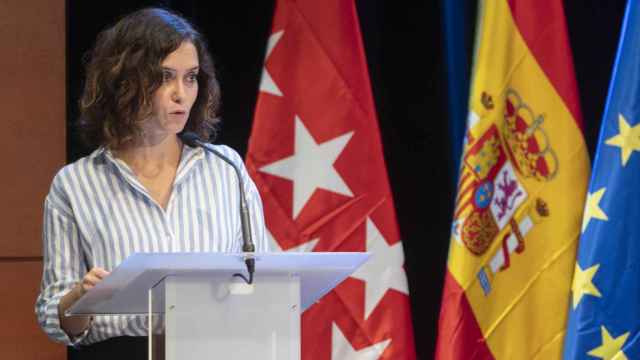 Isabel Díaz Ayuso participa en el acto de apertura del curso académico 2021/22 de las universidades madrileñas.