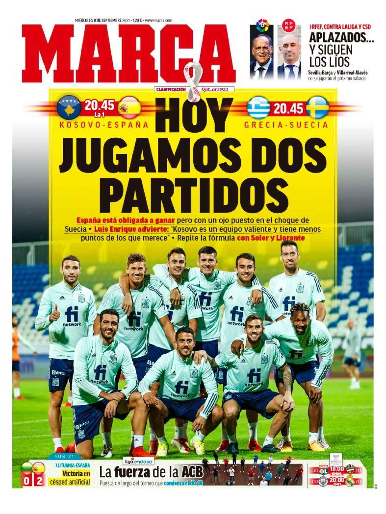 La portada del diario MARCA (08/09/2021)