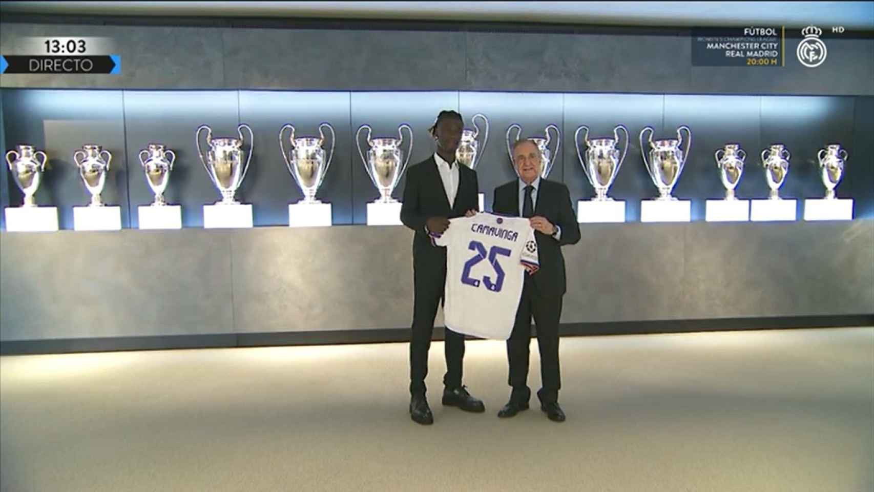 Camavinga, con el '25' del Real Madrid