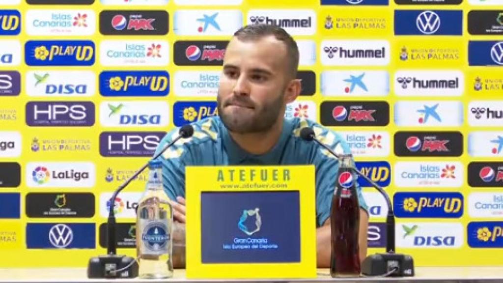 Jesé Rodríguez durante la rueda de prensa