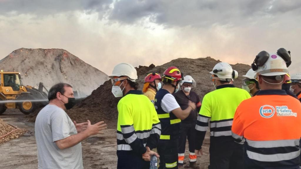 Incendio de Ence, en Puertollano. Foto: Ayuntamiento de Puertollano