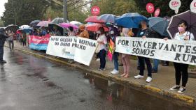 Protesta de los centros educativos frente a la Xunta.