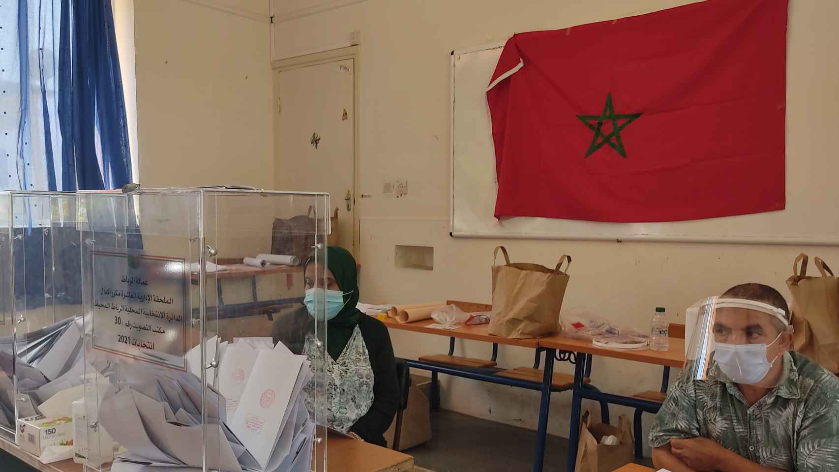 Un colegio de Marruecos durante la jornada electoral.