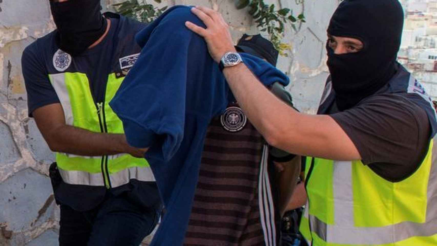 La policía detiene al cabecilla de una célula yihadista en Melilla en 2017.